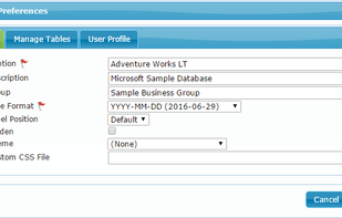 Base database settings.