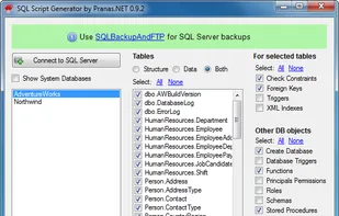 SQL Script Generator screenshot 1