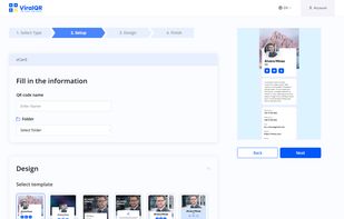 Setting up a Vcard QR code