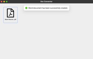 View after successfully converting a file