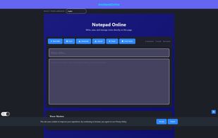 Anotepad Online screenshot 1