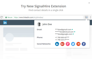 Emails and phone numbers retrieval from LinkedIn