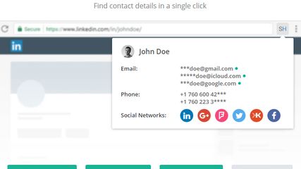Emails and phone numbers retrieval from LinkedIn