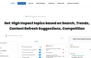 Get High Impact Topics based on Search, Trends, Content Refresh Suggestions, Competition