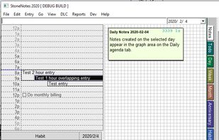 Daily agenda view