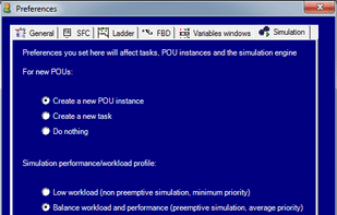 Preferences - Simulation