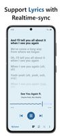 Lyrics support with real-time sync