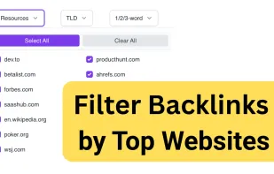 If you want backlinks and domains from sites like Wikipedia, The Guardian, Forbes, and more, you can now do it with just one click. 