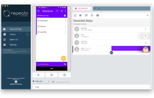 Each click interaction will result in a UI test step being recorded