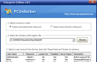 PCUnlocker screenshot 1