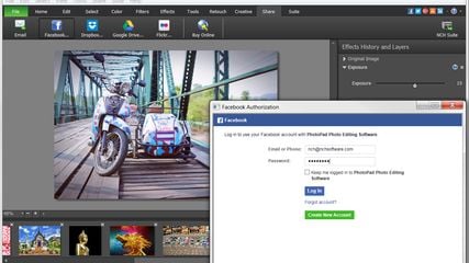 PhotoPad Photo Editor Share functionality