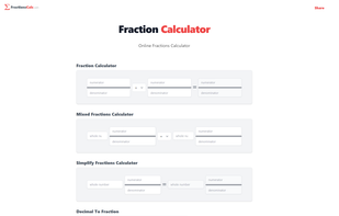 FractionsCalc.com screenshot 1