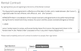 Rental Contract Signing Esign
