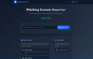 You can easily check phishing domains from the homepage.