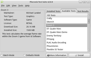 Phoronix Test Suite screenshot 2