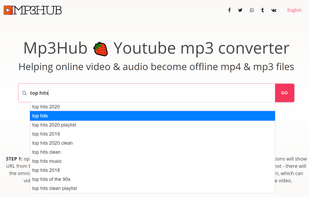 with search suggestions