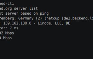 librespeed-cli demo