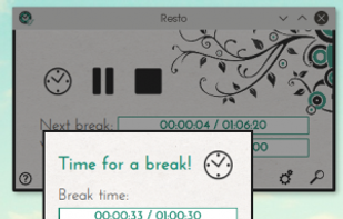 The main windows and the break window.