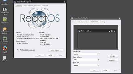 ReactOS screenshot 1
