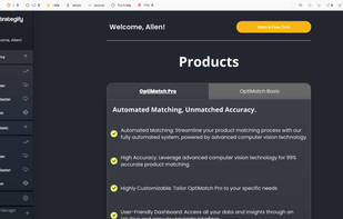 Screenshot of Strategify UI