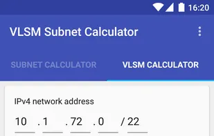 VLSM Subnet Calculator screenshot 2