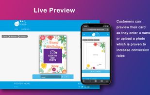 Customers see the data as they order a card