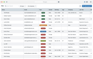 People and Contacts Manager