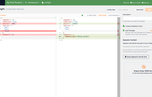 Diff editor for easy change tracking.