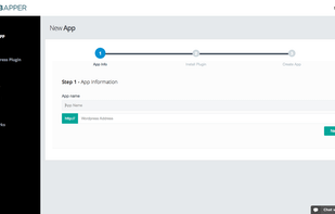 Create wordpress app in mobapper
