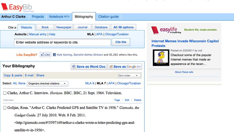 EasyBib: Automatic Works Cited And Bibliography Formatting | AlternativeTo