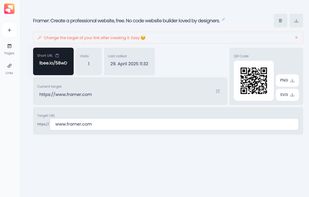 View, Edit and Track your link's performance.