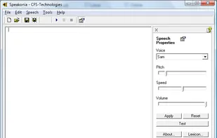 Speakonia Main Window with Property Window