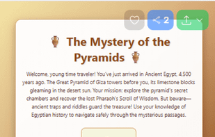 Gamified learning experiences including quizzes, puzzles, and games