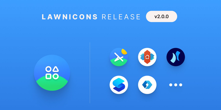 Lawnchair releases LawnIcons v2 as a standalone icon pack, available for other custom launchers too