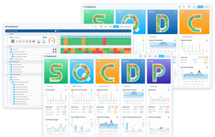 Lean Daily Management System (LDMS) (Structured Daily Operations, Digital Huddle Boards)
Digital Visual Management Board (Real-time Interactive Tracking)