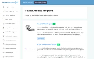 Affiliate Program Database (APDB) screenshot 1