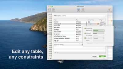 Edit any table, any constraints.