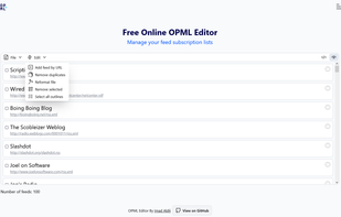 OPML Editor screenshot 1