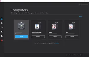 Computers tab - Your and friends' computers