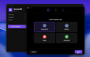 Docker DB Manager screenshot 1