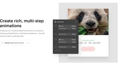 Build website animations and interactions visually