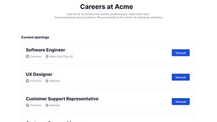 Company careers page
