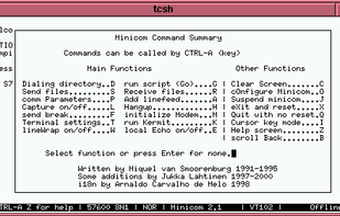 Minicom screenshot 1