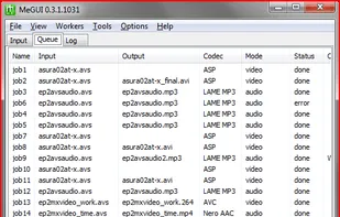This is the view of all the jobs done and ready to be done. AVS files are not the only supported input. Many others are supported.
