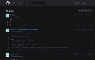 Opengist screenshot 1