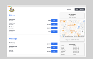 Bok.to allows you to build an attractive booking page using your own brand and list all of your services, with the ability to add price options and other information if necessary.