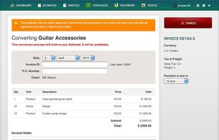 Convert to Invoice