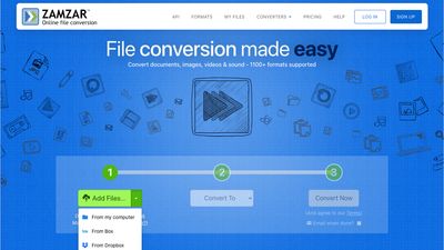 Convert files from your local computer or cloud storage such as Google Drive.