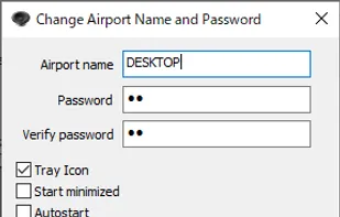 Connection info window.