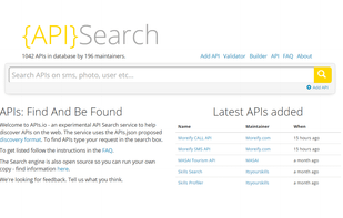 API Search screenshot 1